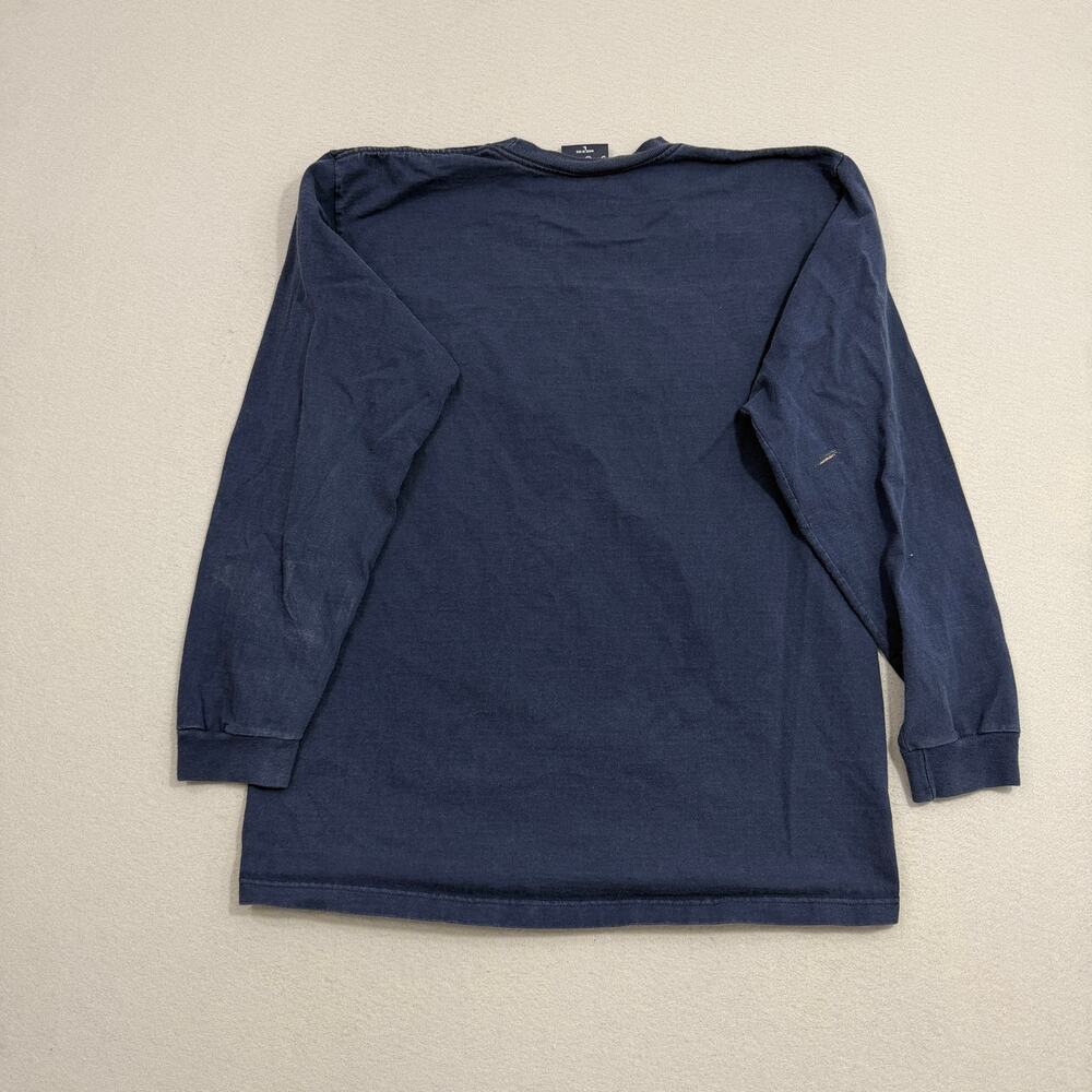 Vintage University of Michigan Wolverines Long Sleeve Shirt Men's Large Blue 90s - Picture 8 of 10